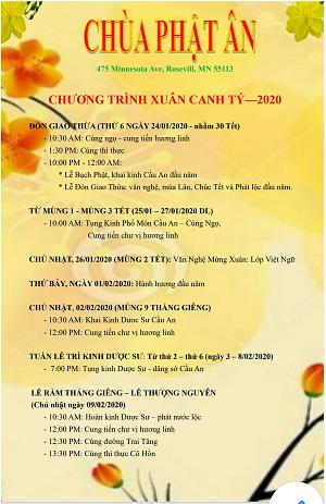 CHUONG TRINH TET 2020